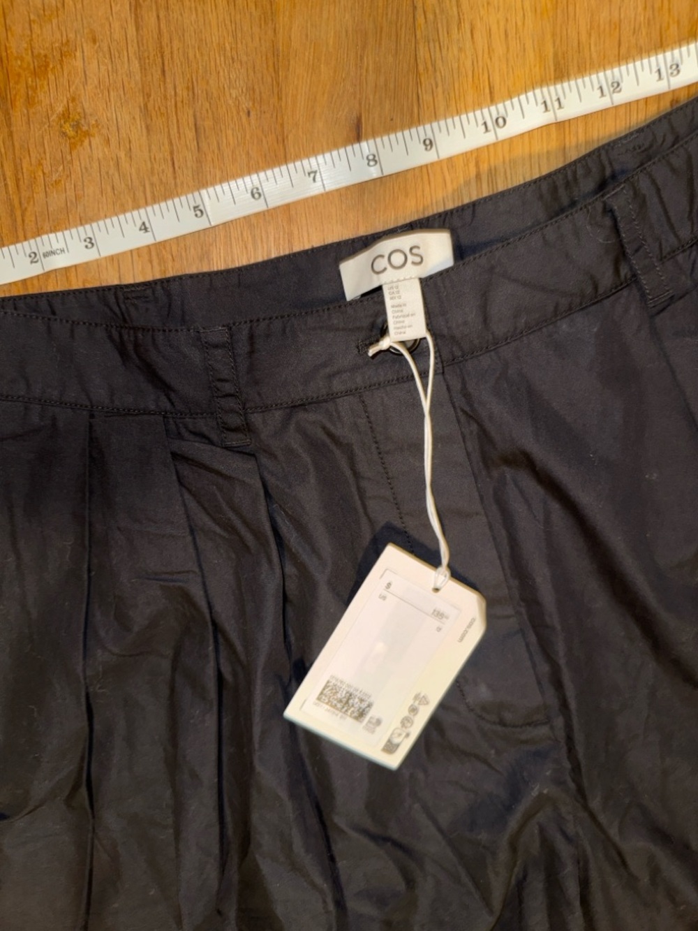 COS Black Wide-Leg Pleated Pants - Picture 3 of 8